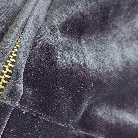 C R B Girl's Navy Velour Jacket - Picture 6 of 11